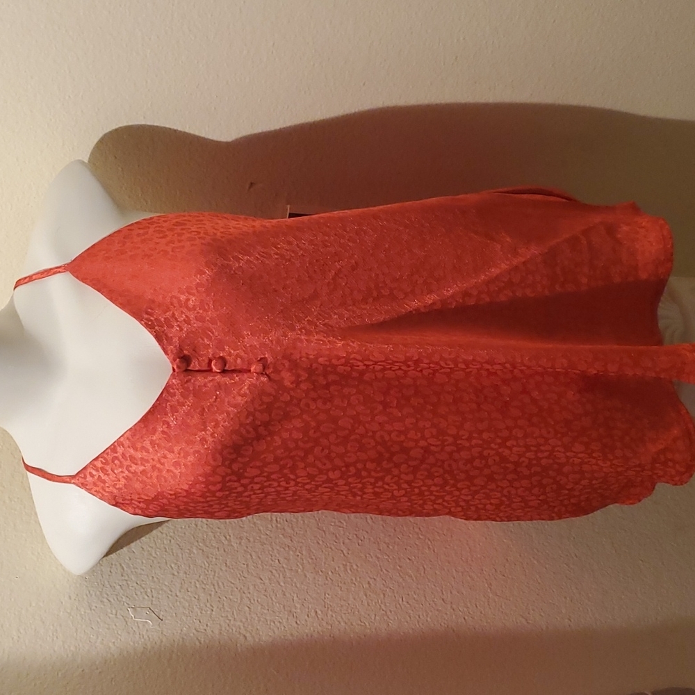 New with tags orange flowy Sara Michelle tank top size large